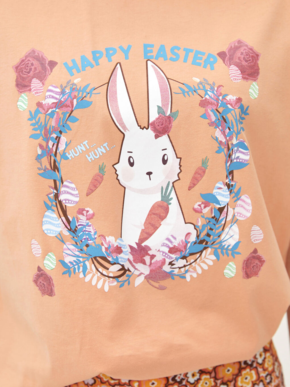 LCW Casual Crew Neck Printed Short Sleeve Cotton Women's T-Shirt Mother Daughter Combination -S2EP92Z8-FNG