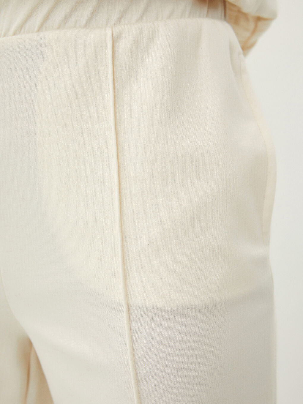 Women's Elasticated Waist Plain Sweatpants-2