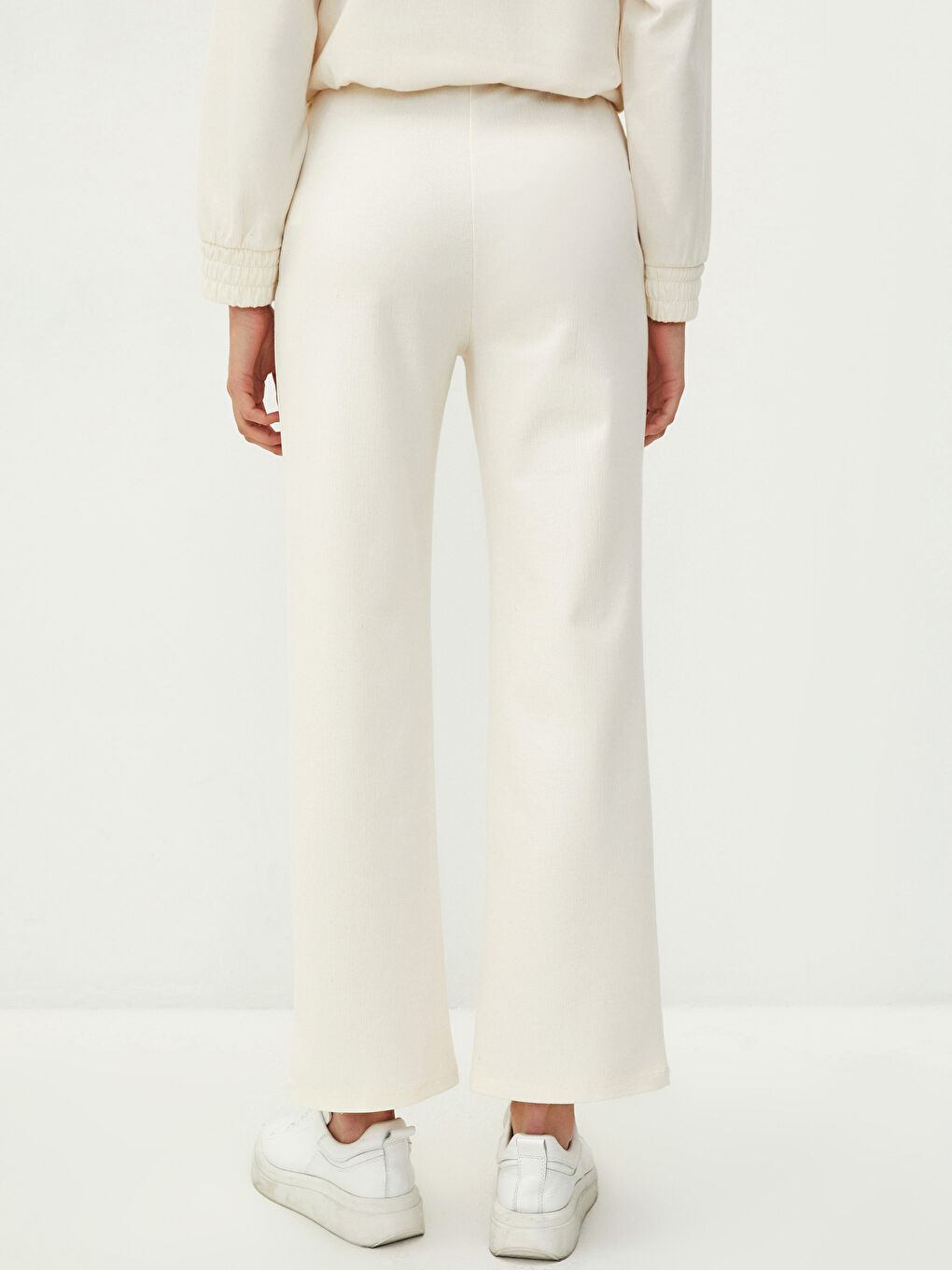 Women's Elasticated Waist Plain Sweatpants-4