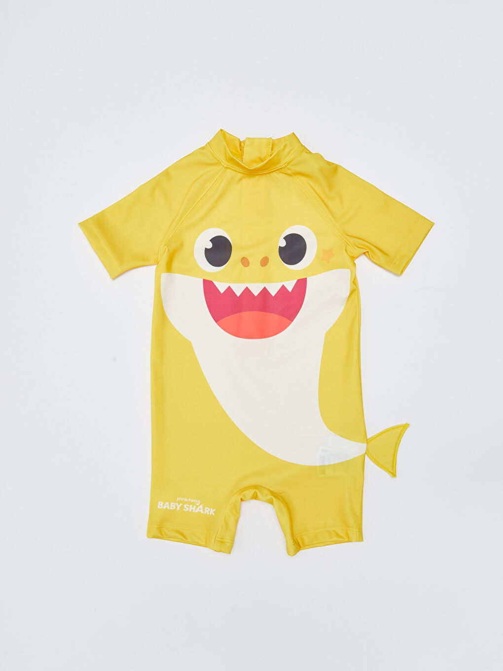 Bisiklet Yaka Kısa Kollu Baskılı Erkek Bebek Yüzme Giyim