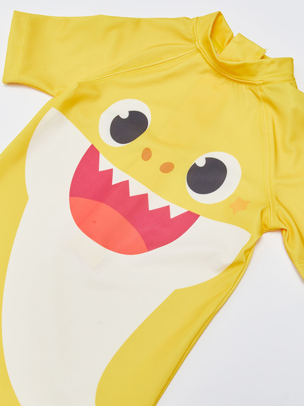 Bisiklet Yaka Kısa Kollu Baskılı Erkek Bebek Yüzme Giyim-2