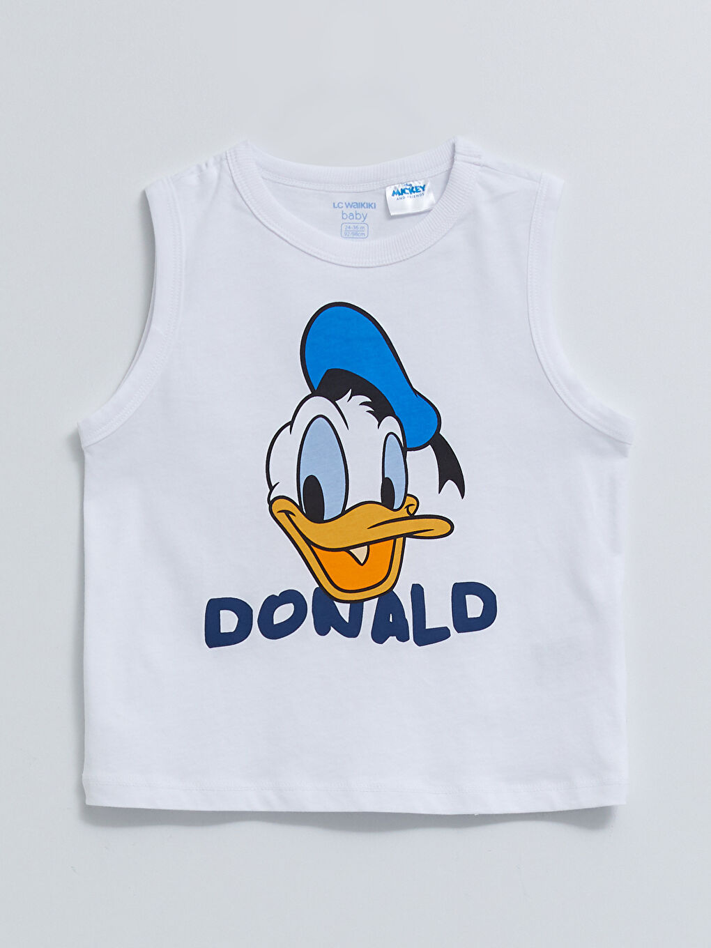 Crew Neck Donald Duck Printed Baby Boy Athlete and Sea Shorts 2-Pack-1