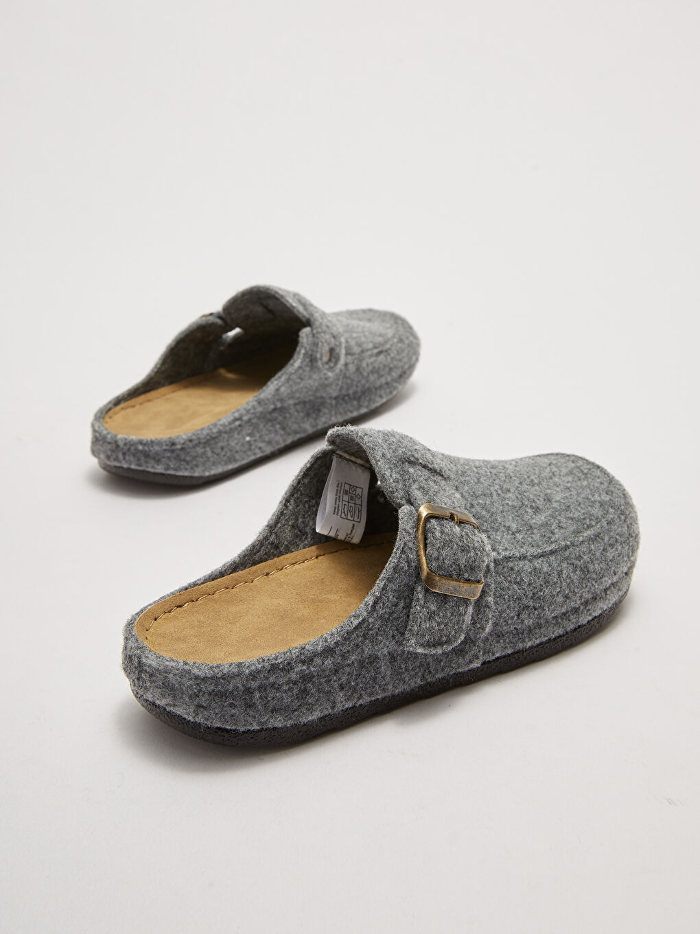 Gri Toka Detaylı Kadın Ev Terliği-4