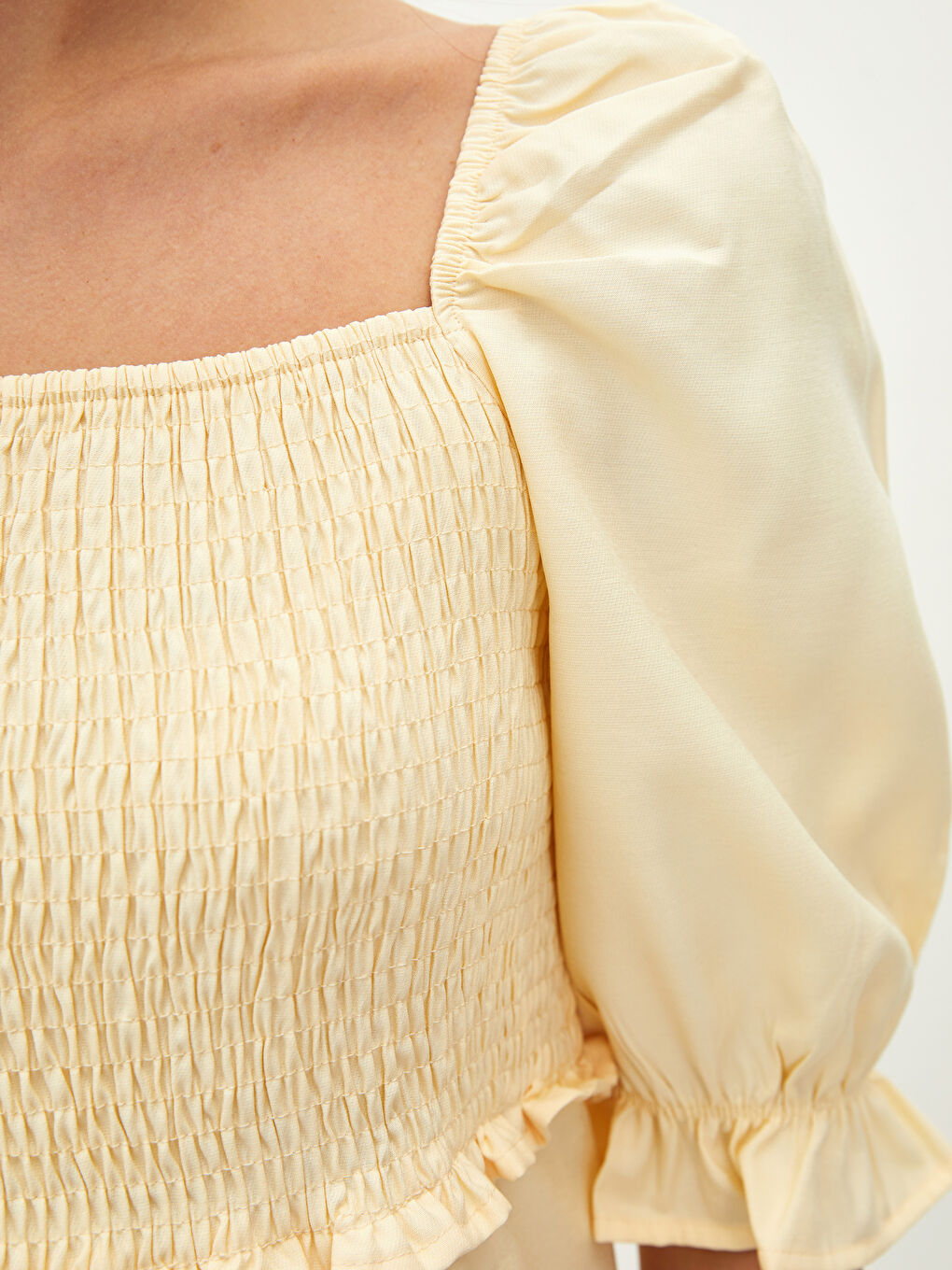 Square Neck Straight Short Sleeve Poplin Maternity Dress-2