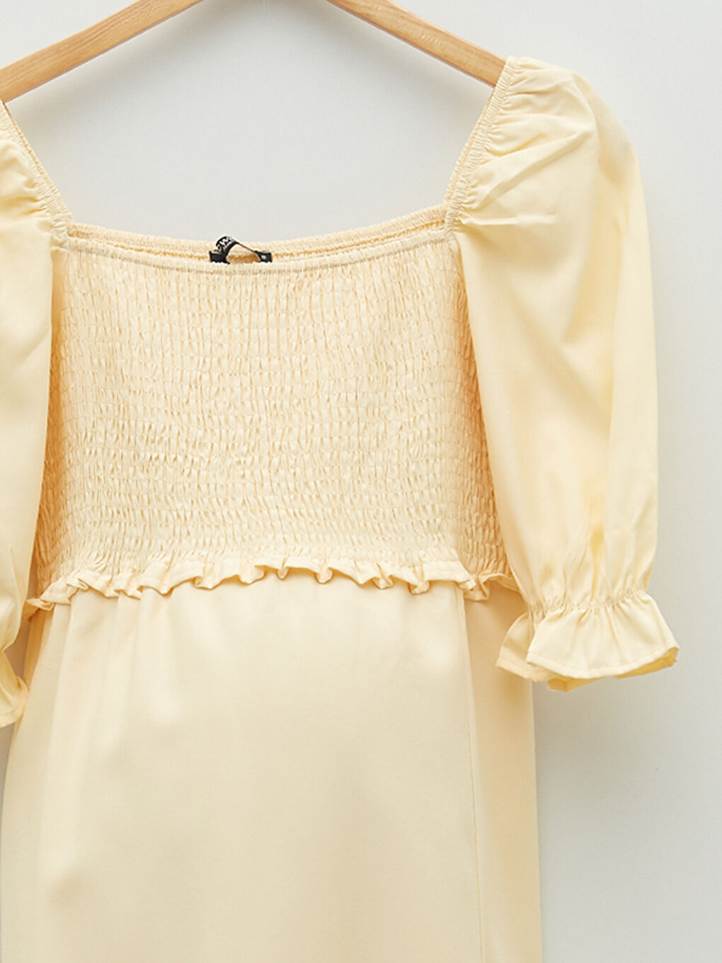 Square Neck Straight Short Sleeve Poplin Maternity Dress-6