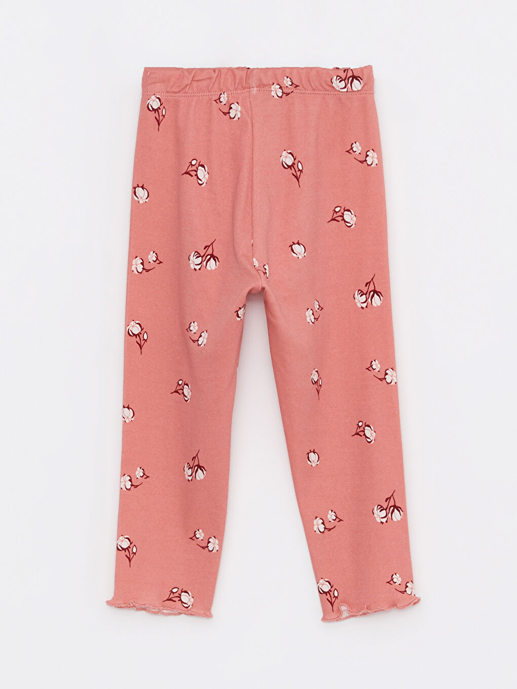 Pembe Bisiklet Yaka Uzun Kollu Baskılı Pamuklu Kız Bebek Pijama Takım-4