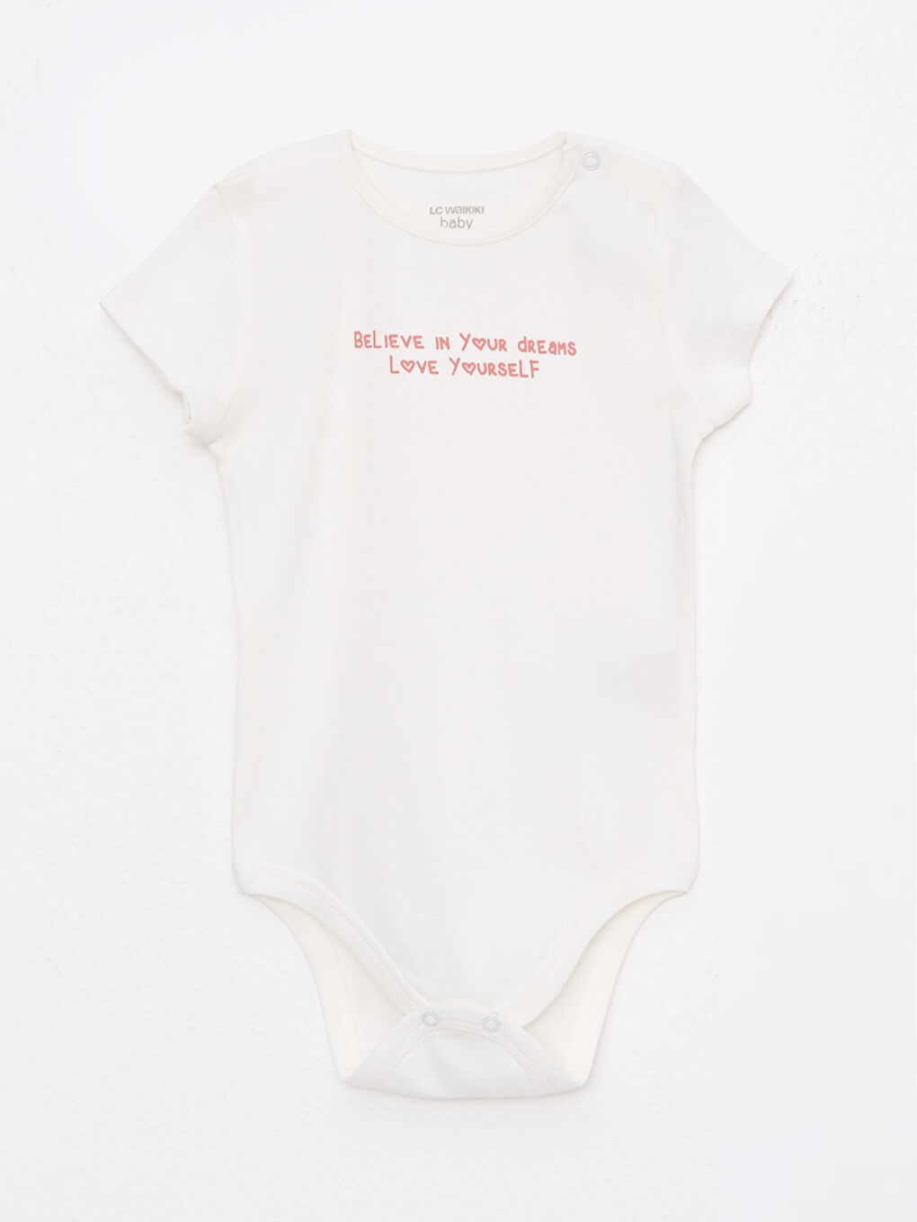 Crew Neck Short Sleeve Baby Girls' Snap Fastener Bodysuit 3-pack-1