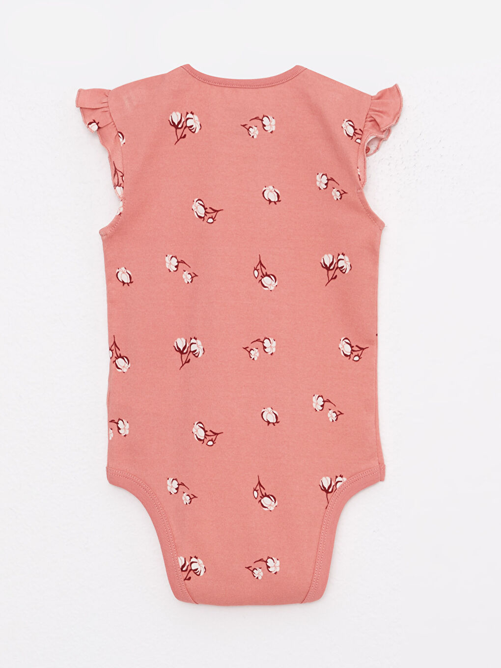 Crew Neck Short Sleeve Baby Girls' Snap Fastener Bodysuit 3-pack-4