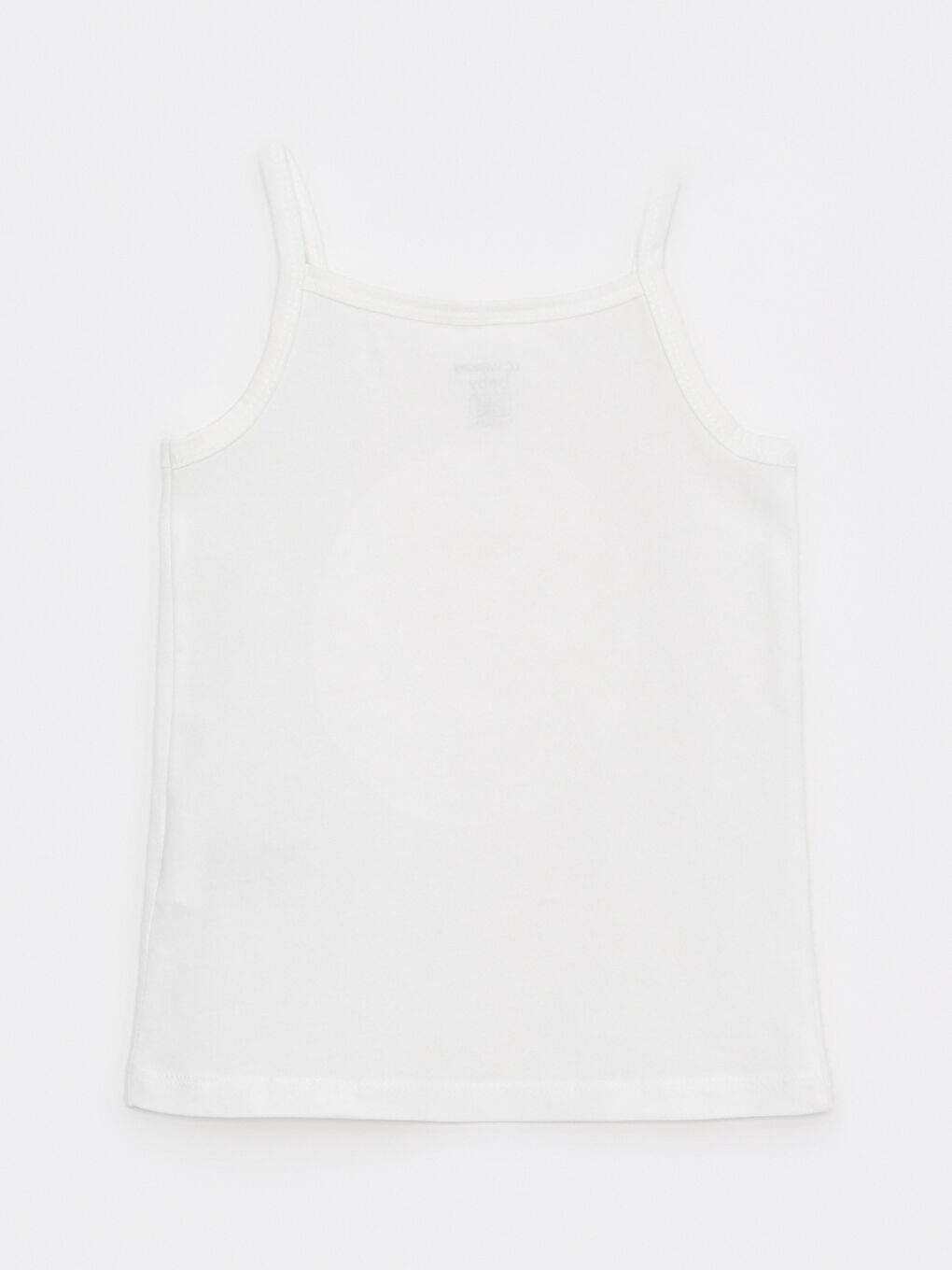 Pembe Kare Yaka Askılı Pamuklu Kız Bebek Atlet 3'lü-4