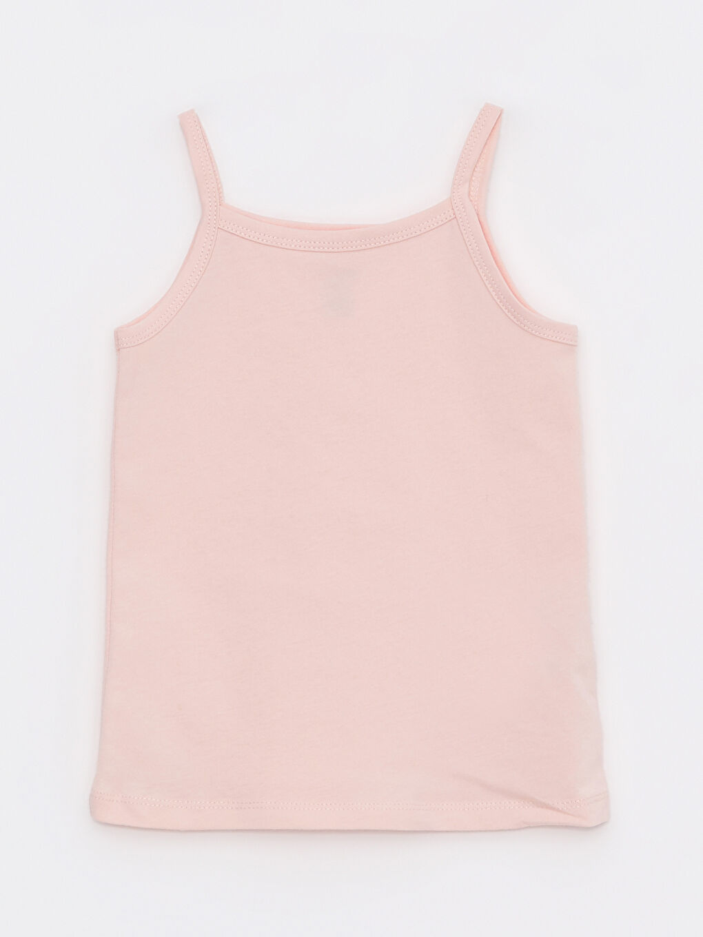 Pembe Kare Yaka Askılı Pamuklu Kız Bebek Atlet 3'lü-5