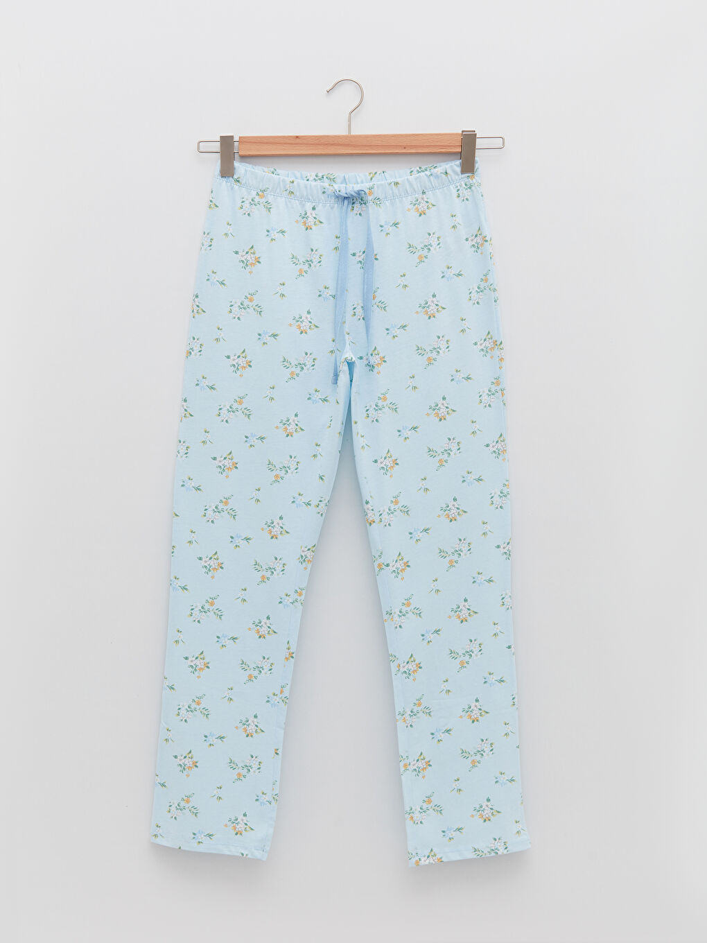 Pidžama komplet sa kragnom, cvetni, dugi rukav, pamuk, za žene-9