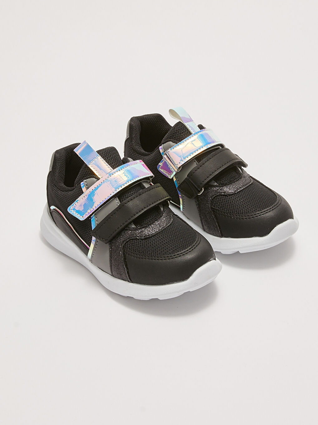 LC Waikiki Hook and Loop Mesh Detailed Girls' Active Sneakers -S2ER17Z4-HUC