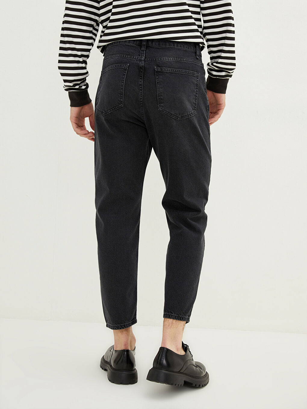 Siyah 710 Bol Fit Erkek Jean Pantolon-4