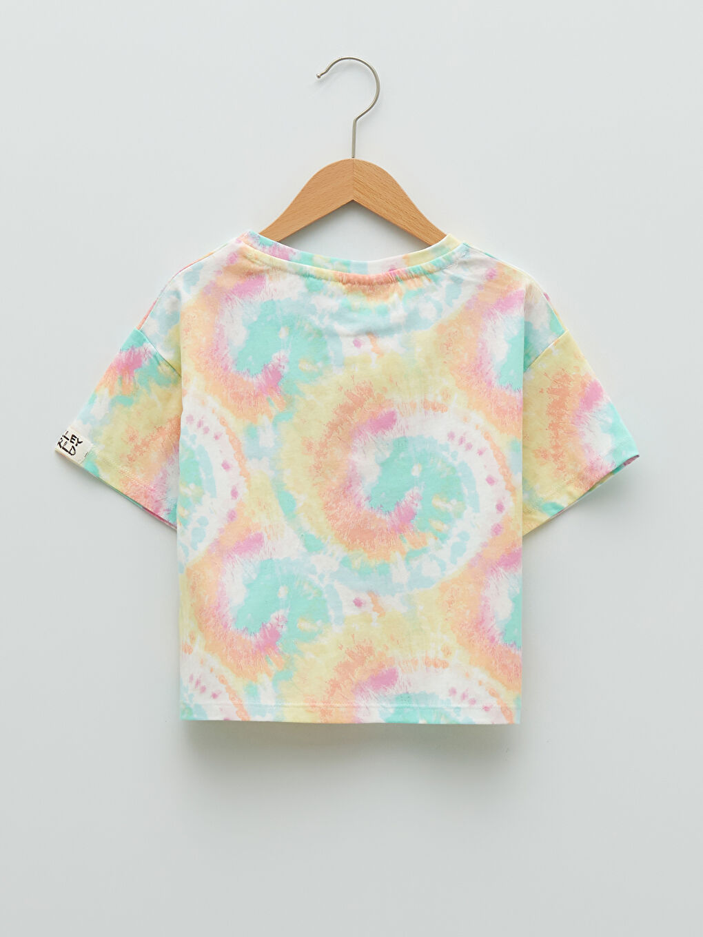 Karışık Bisiklet Yaka SmileyWorld Baskılı Kısa Kollu Pamuklu Kız Çocuk Tişört-1