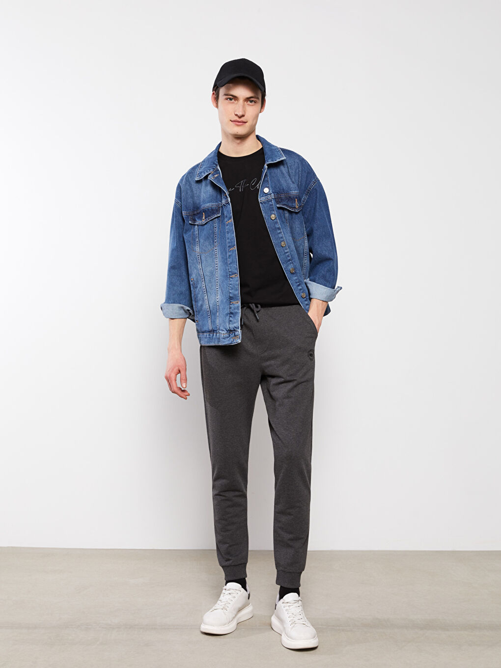 Antrasit Slim Fit Erkek Eşofman Altı