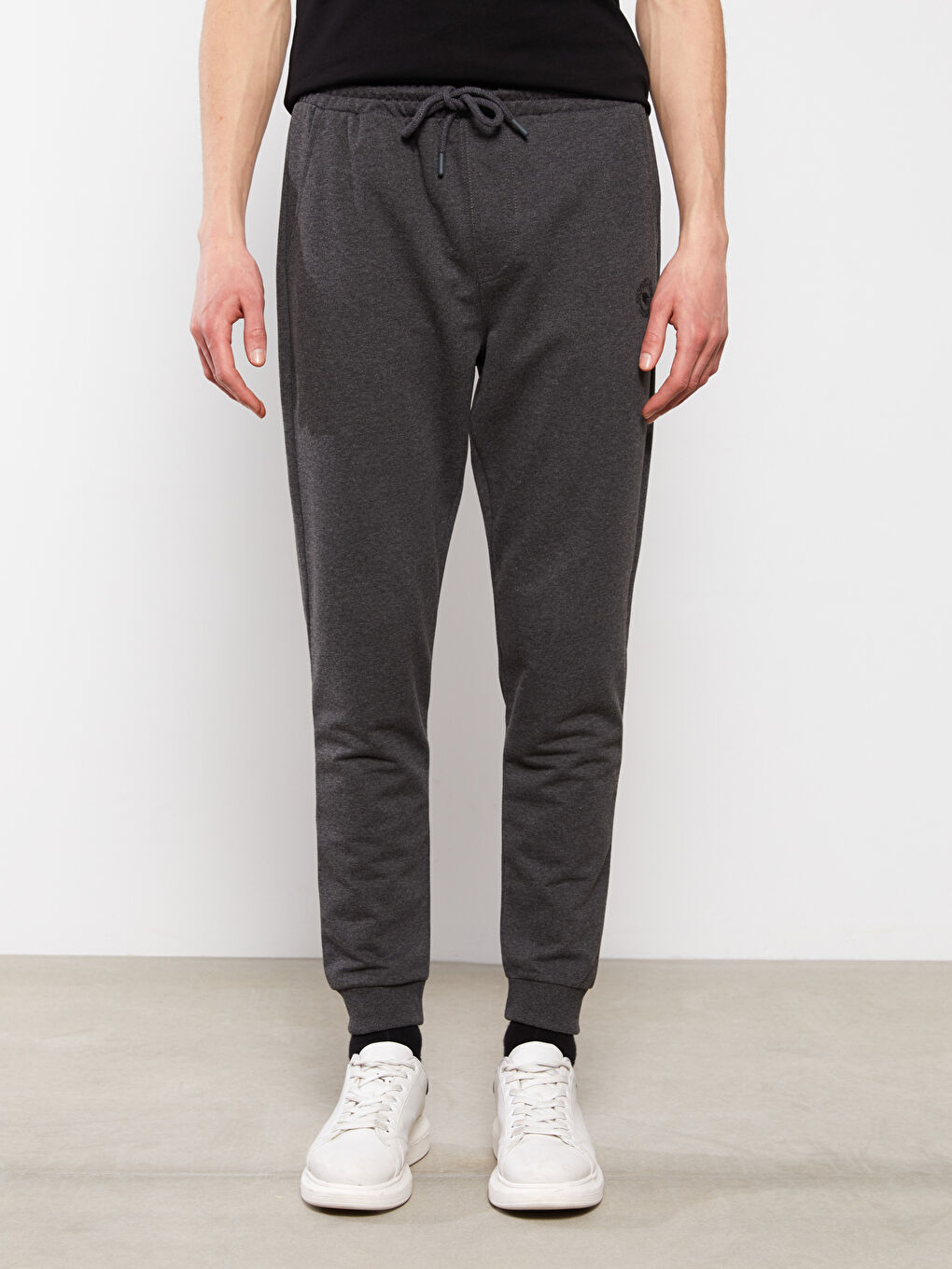 Antrasit Slim Fit Erkek Eşofman Altı-3