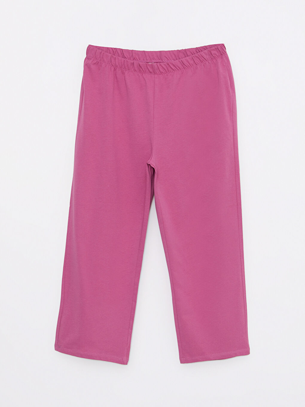 طقم بيجامة ياقة دائرية عادي كم قصير قطن للسيدات-6