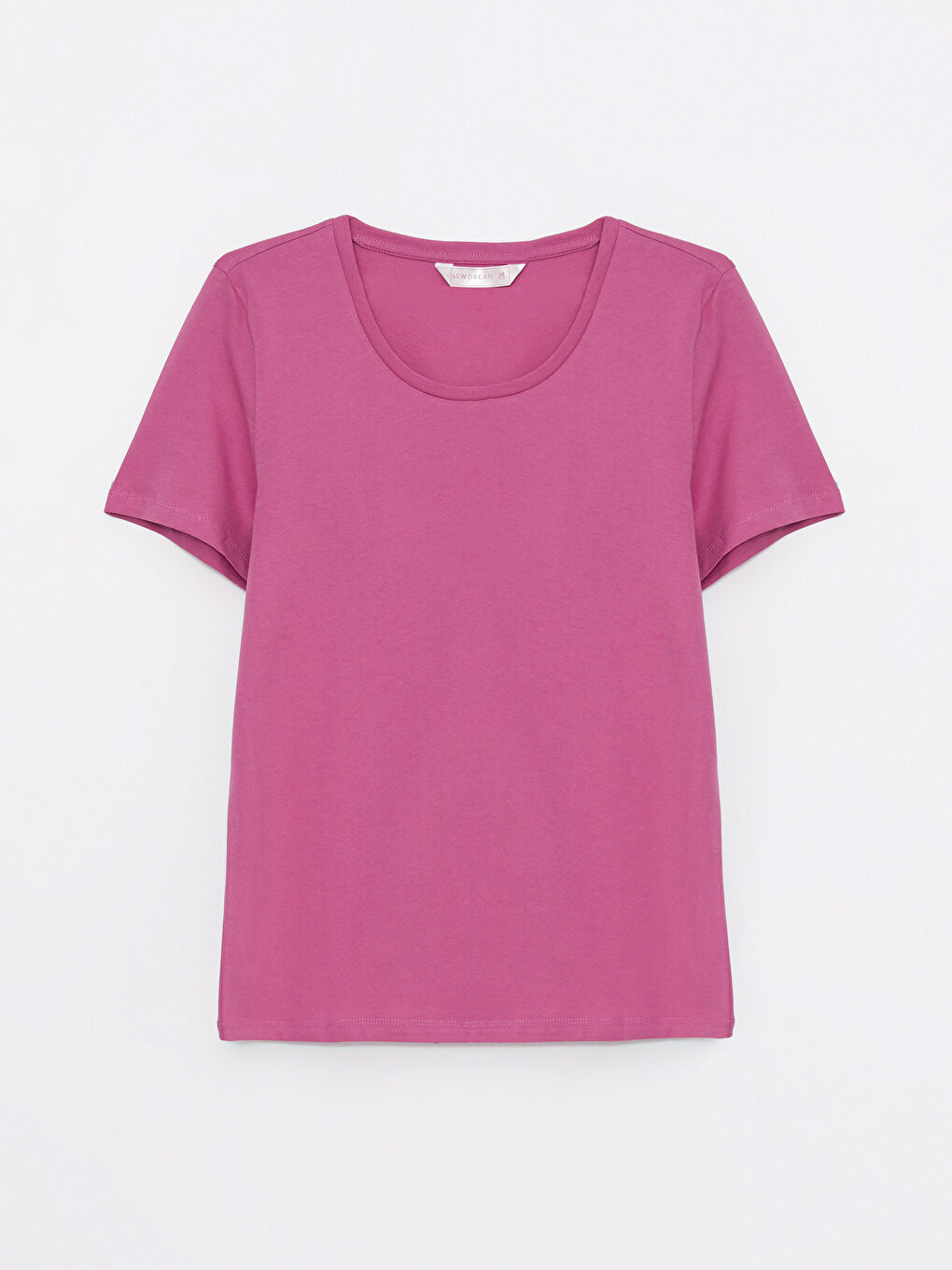 طقم بيجامة ياقة دائرية عادي كم قصير قطن للسيدات-5