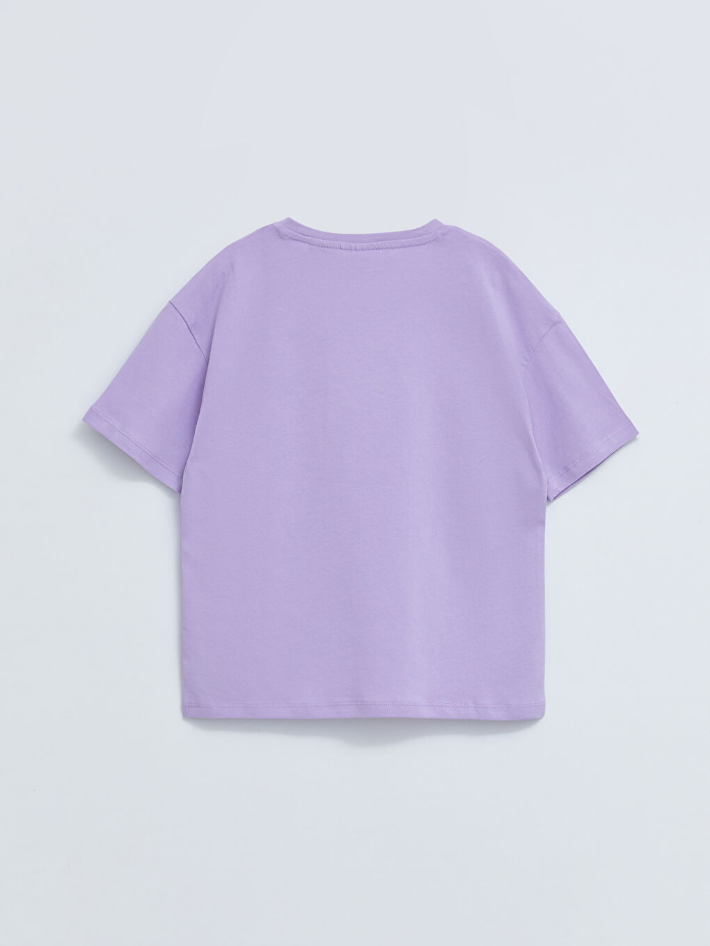 Crew Neck Mickey Mouse Printed Short Sleeve Cotton Girls T-Shirt-1