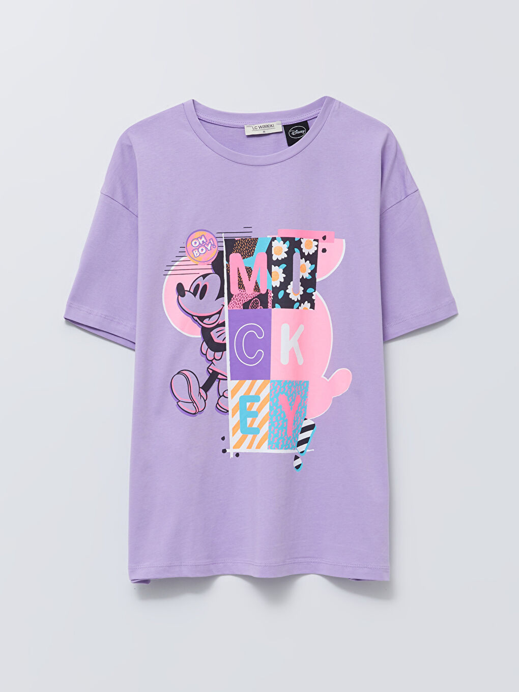 Crew Neck Mickey Mouse Printed Short Sleeve Cotton Women's T-Shirt Mother Girl Combine -S2ER82Z8-FKW