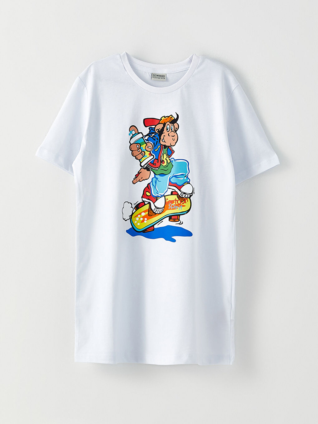 Crew Neck Nostalgic Monkey Printed Short Sleeve Cotton Boy T-Shirt