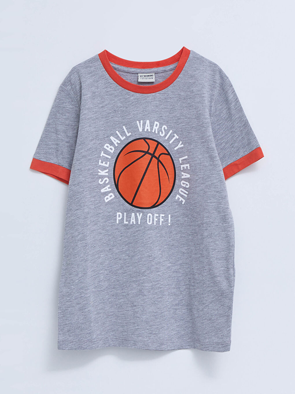 قميص أولاد كم قصير مطبوع بكول مدور