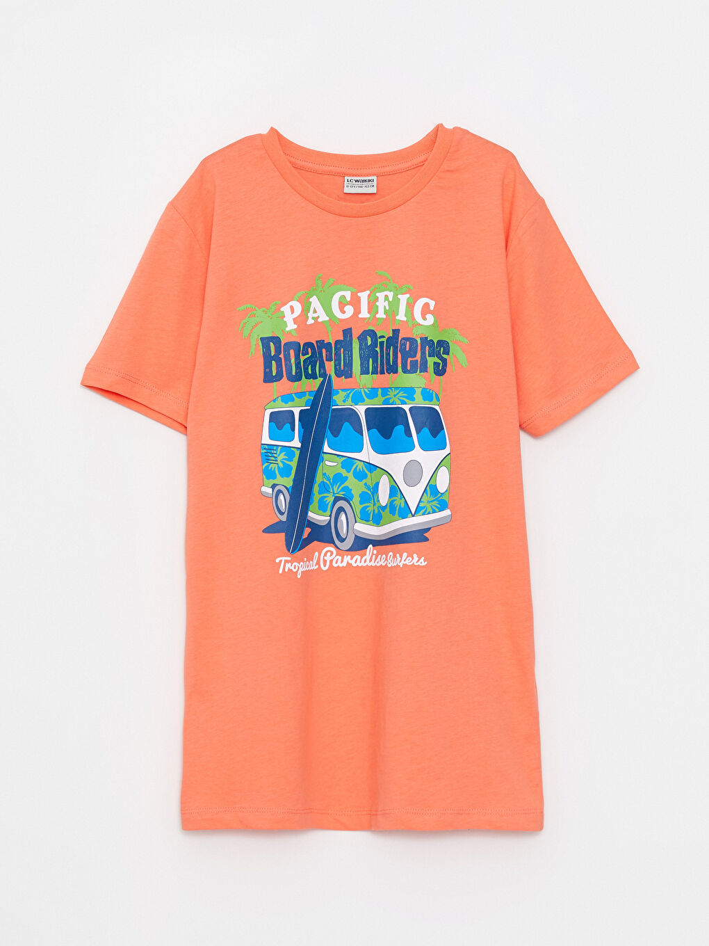 Crew Neck Printed Short Sleeve Cotton Boy T-shirt