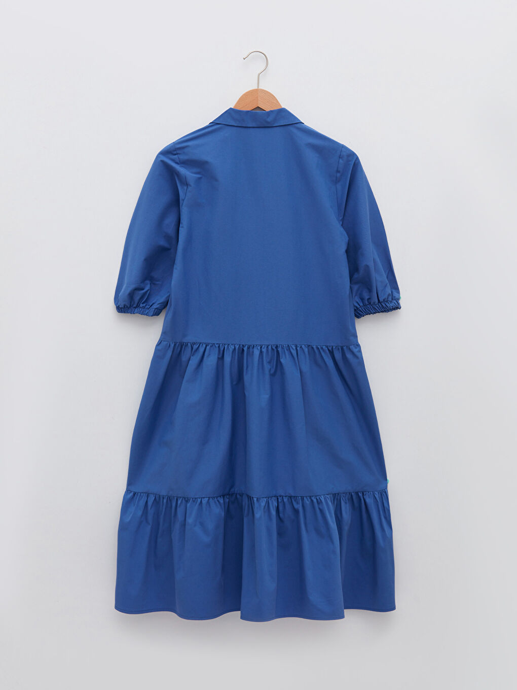 Shirt Collar Straight Short Sleeve Poplin Women Dress -S2ES94Z8-HSJ
