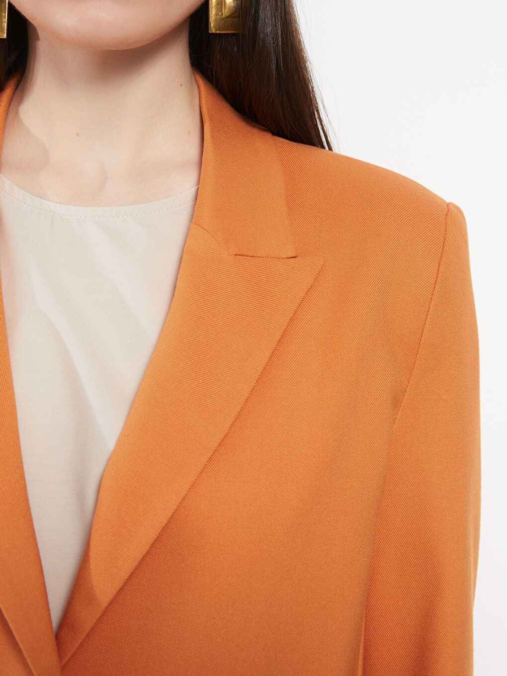 Veste Blazer à Boutons Manches Longues Régulier pour Femmes-3