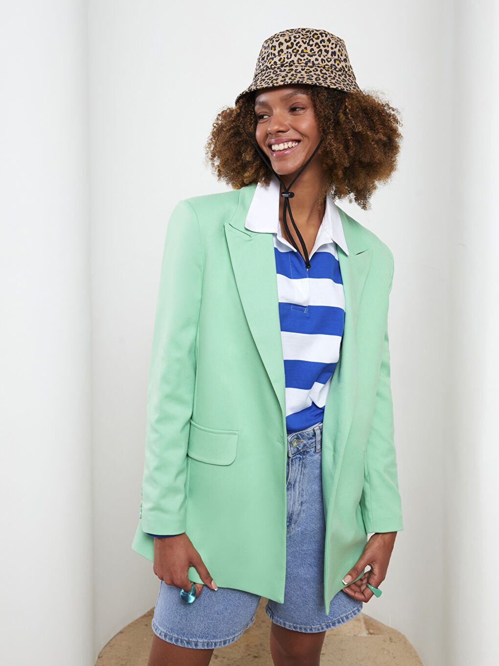 LCW Limited Geknöpfte Reguläre Langarm Damen Blazerjacke -S2ET14Z8-GA6