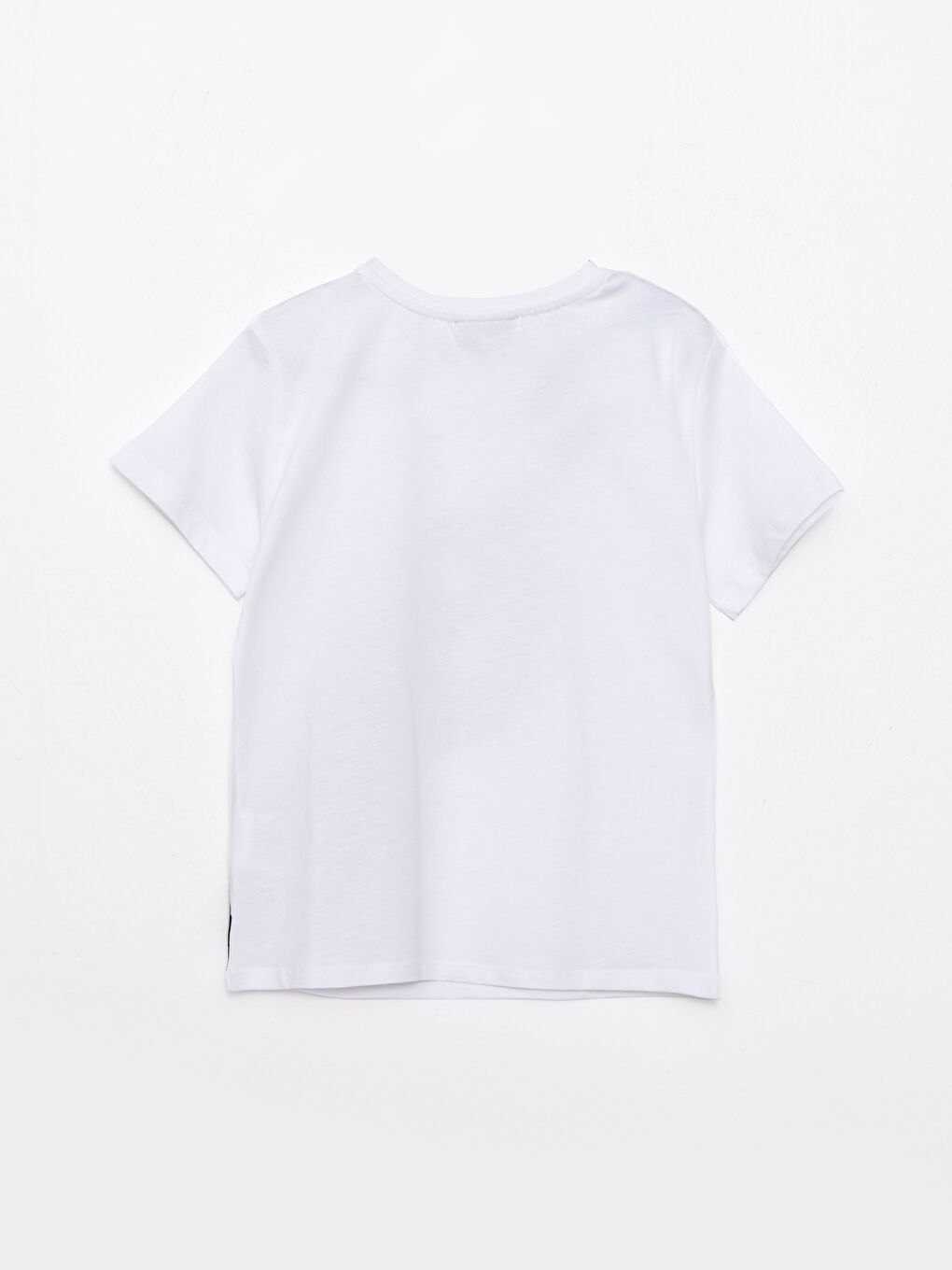 Хлопковая футболка с короткими рукавами, с круглым вырезом и принтом для девочек-1
