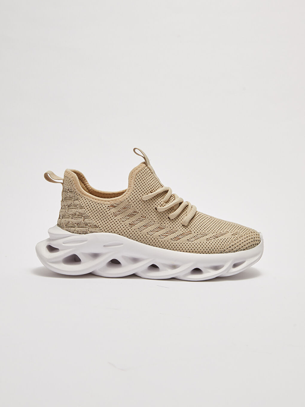 Self Patterned Lace-Up Thick Sole Women's Active Sports Shoes-1