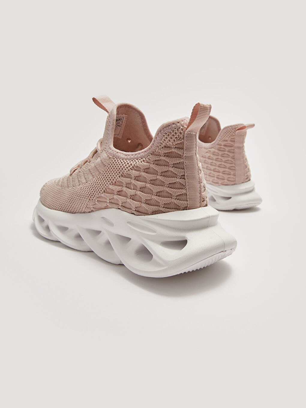 Self Patterned Lace-Up Thick Sole Women's Active Sports Shoes-4