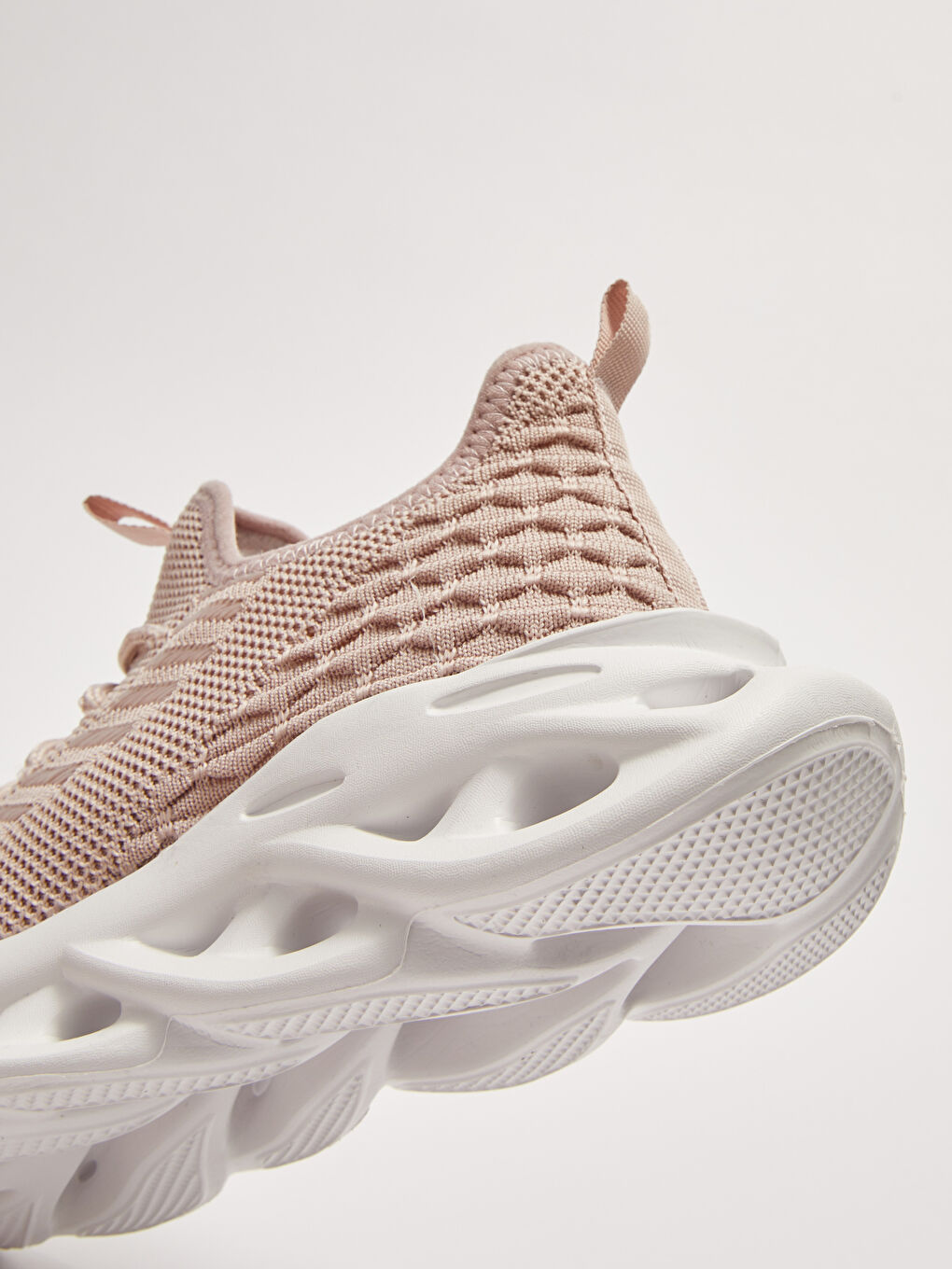 Self Patterned Lace-Up Thick Sole Women's Active Sports Shoes-5