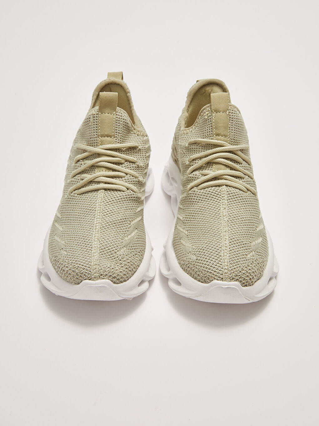 Baskets de Sport Actives à Semelle Épaisse à Lacets à Motifs pour Femmes-2