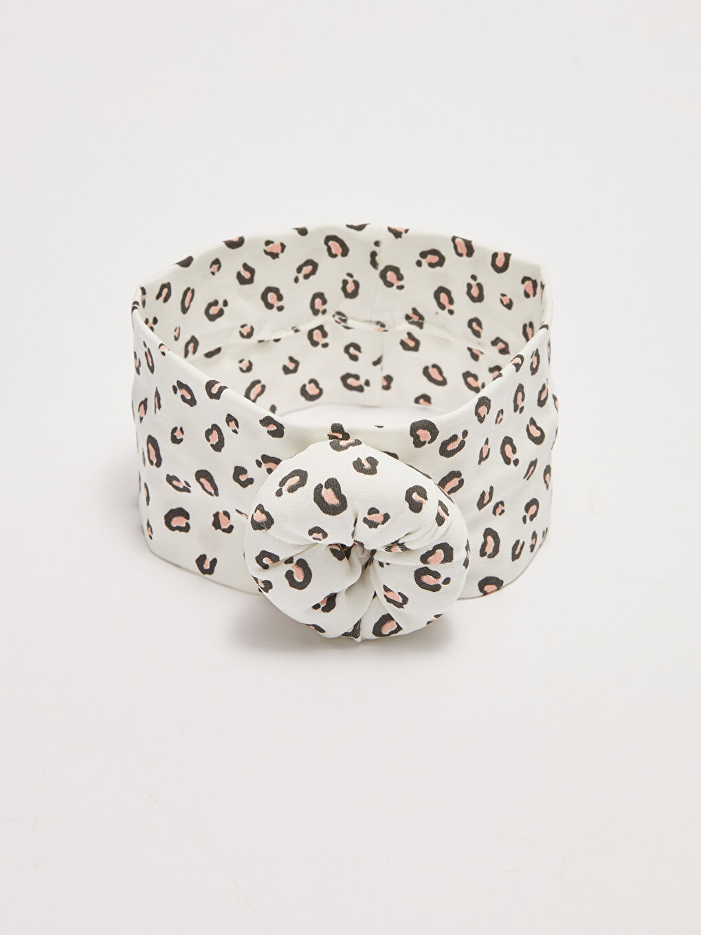 Ekru Desenli Saç Bandı Kız Bebek Saç Bandı 2'li-3