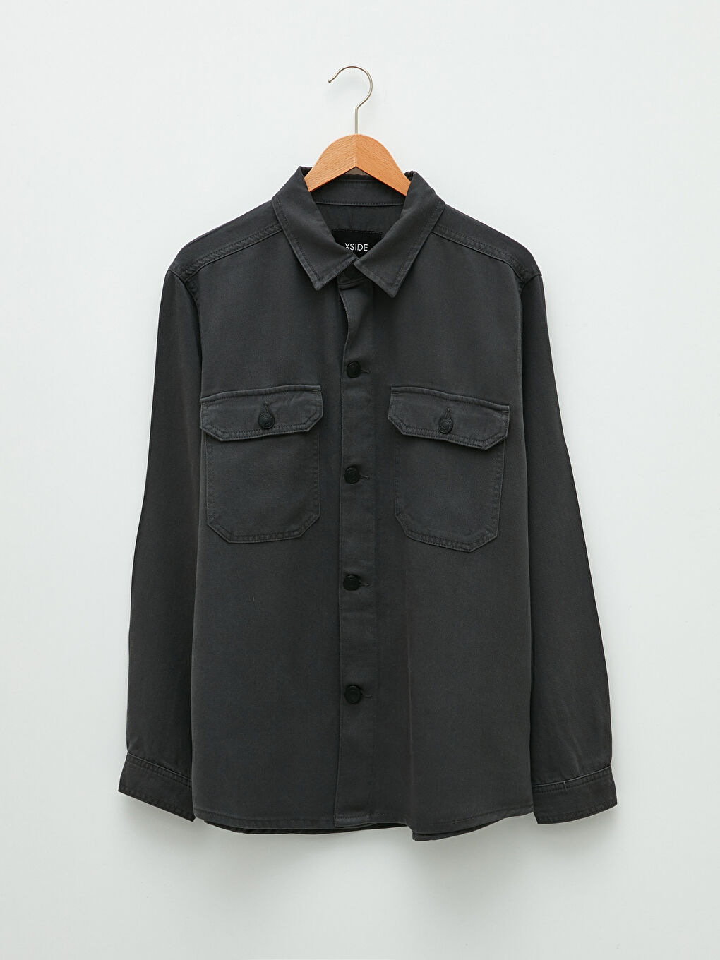 XSIDE Antrasit Regular Fit Uzun Kollu Erkek Jean Gömlek - 5
