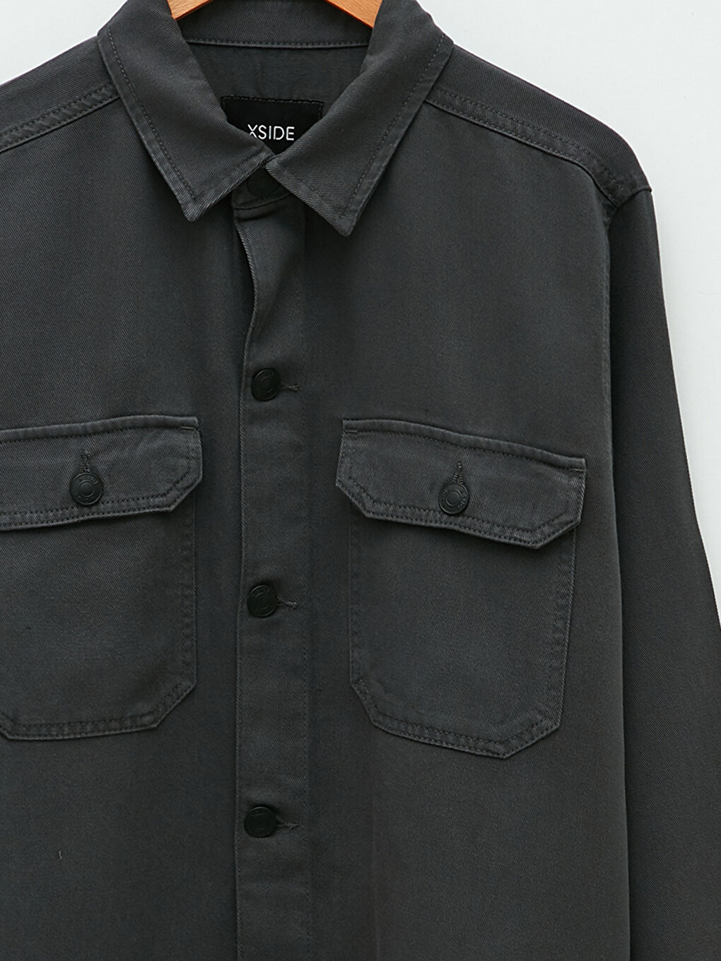 XSIDE Antrasit Regular Fit Uzun Kollu Erkek Jean Gömlek - 7