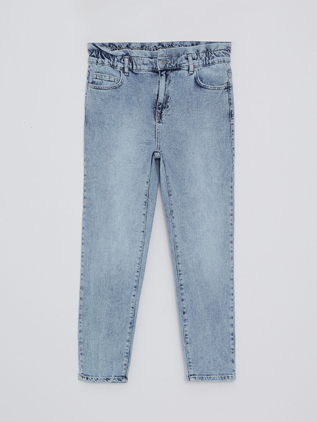 LCWAIKIKI Classic High Waist Paperbag Women Jeans -S2EU55Z8-311