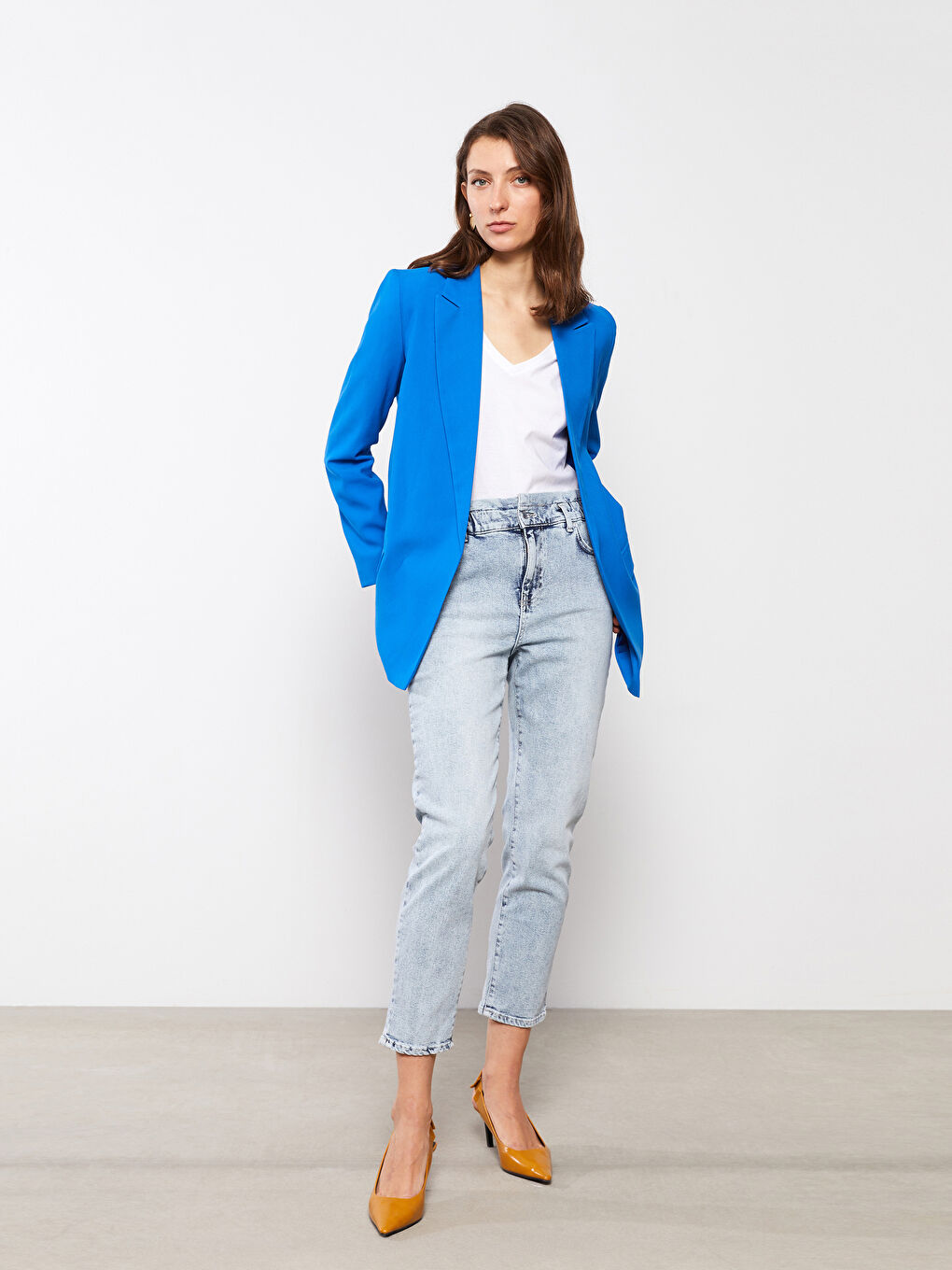 LCWAIKIKI Classic High Waist Paperbag Women Jeans -S2EU55Z8-311