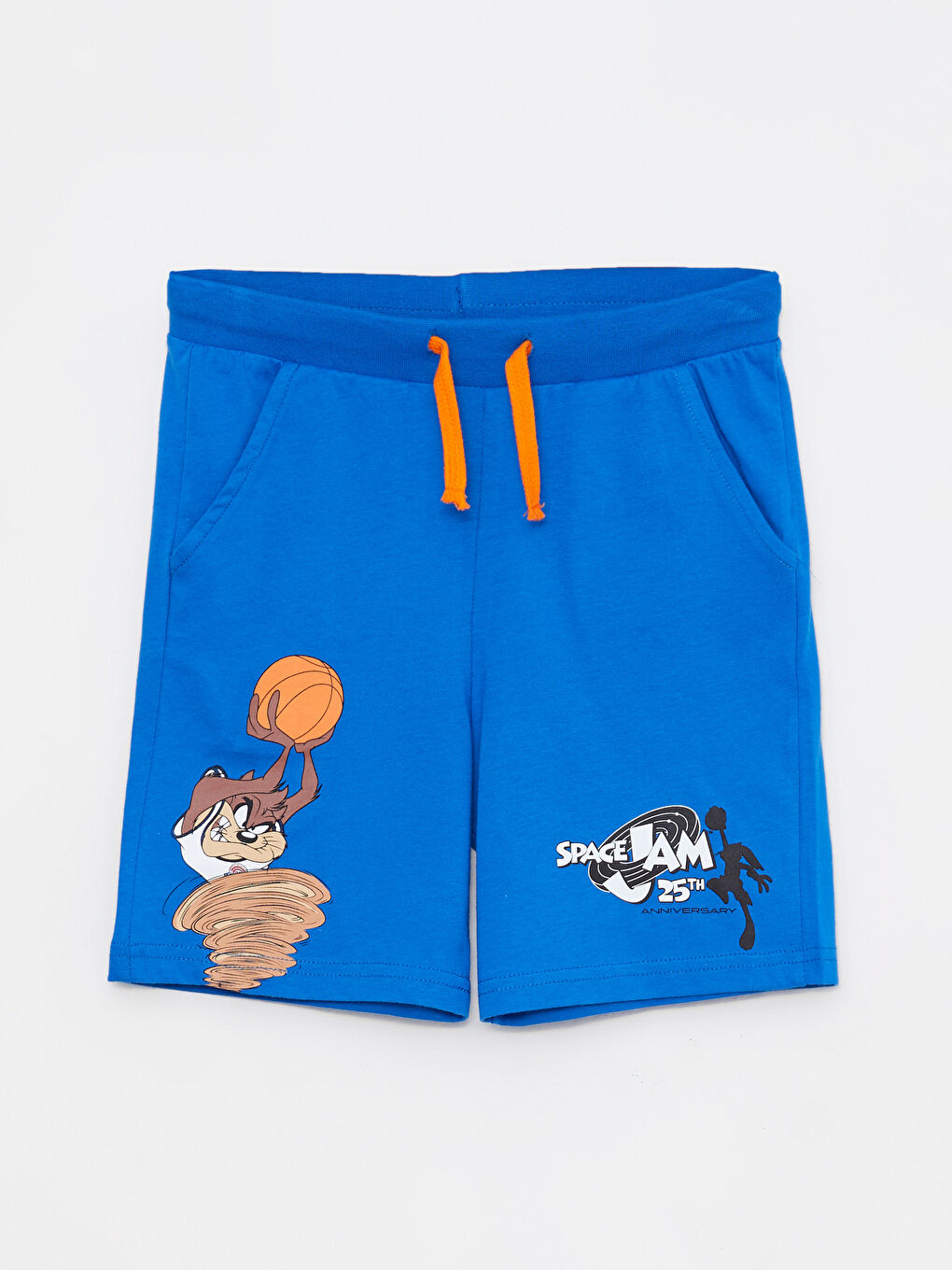 Turuncu Bisiklet Yaka Space Jam Baskılı Erkek Çocuk Atlet ve Şort-2