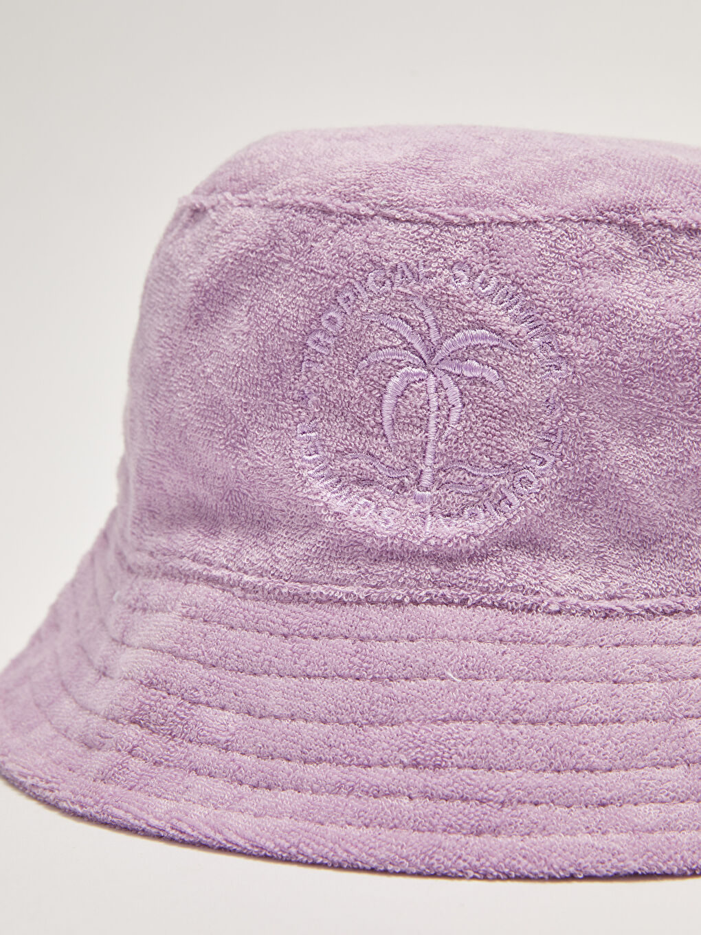 قبعة دلو قطيفة مطرزة للبنات-3