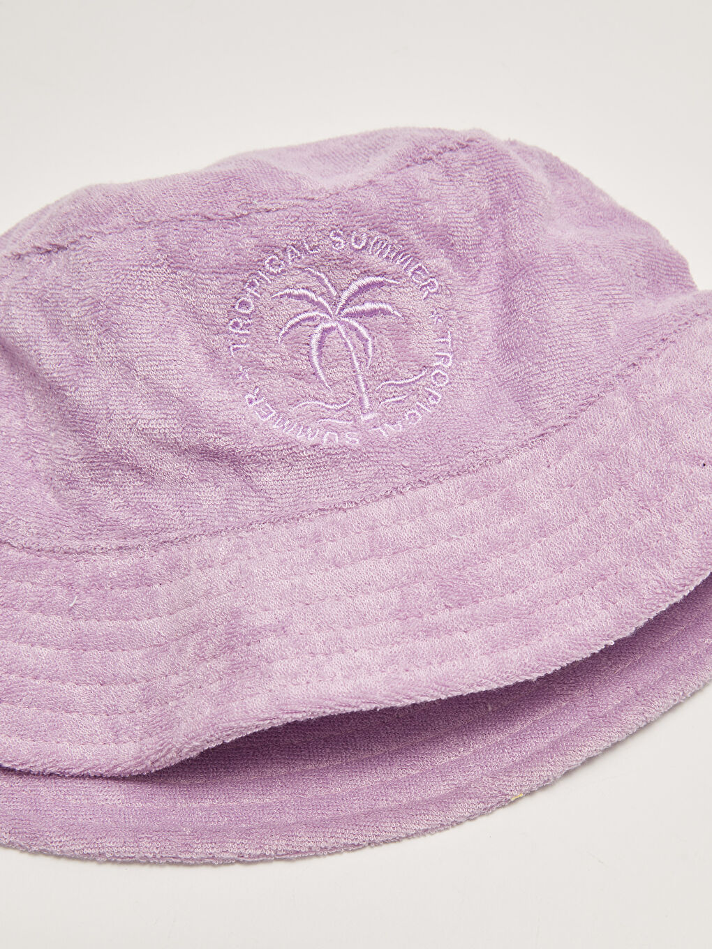 قبعة دلو قطيفة مطرزة للبنات-4