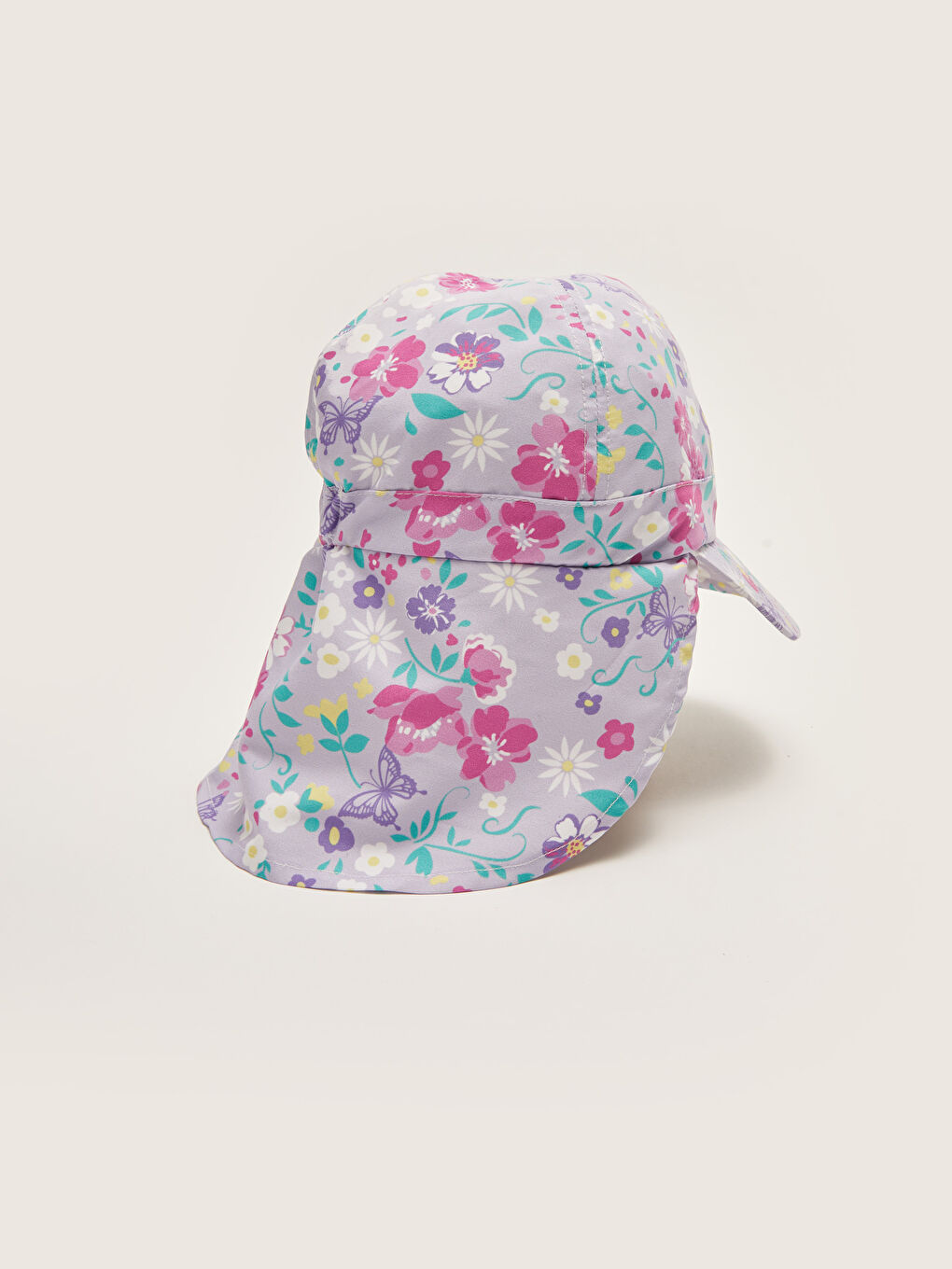 كاب بناتي بنقشة ورد-1