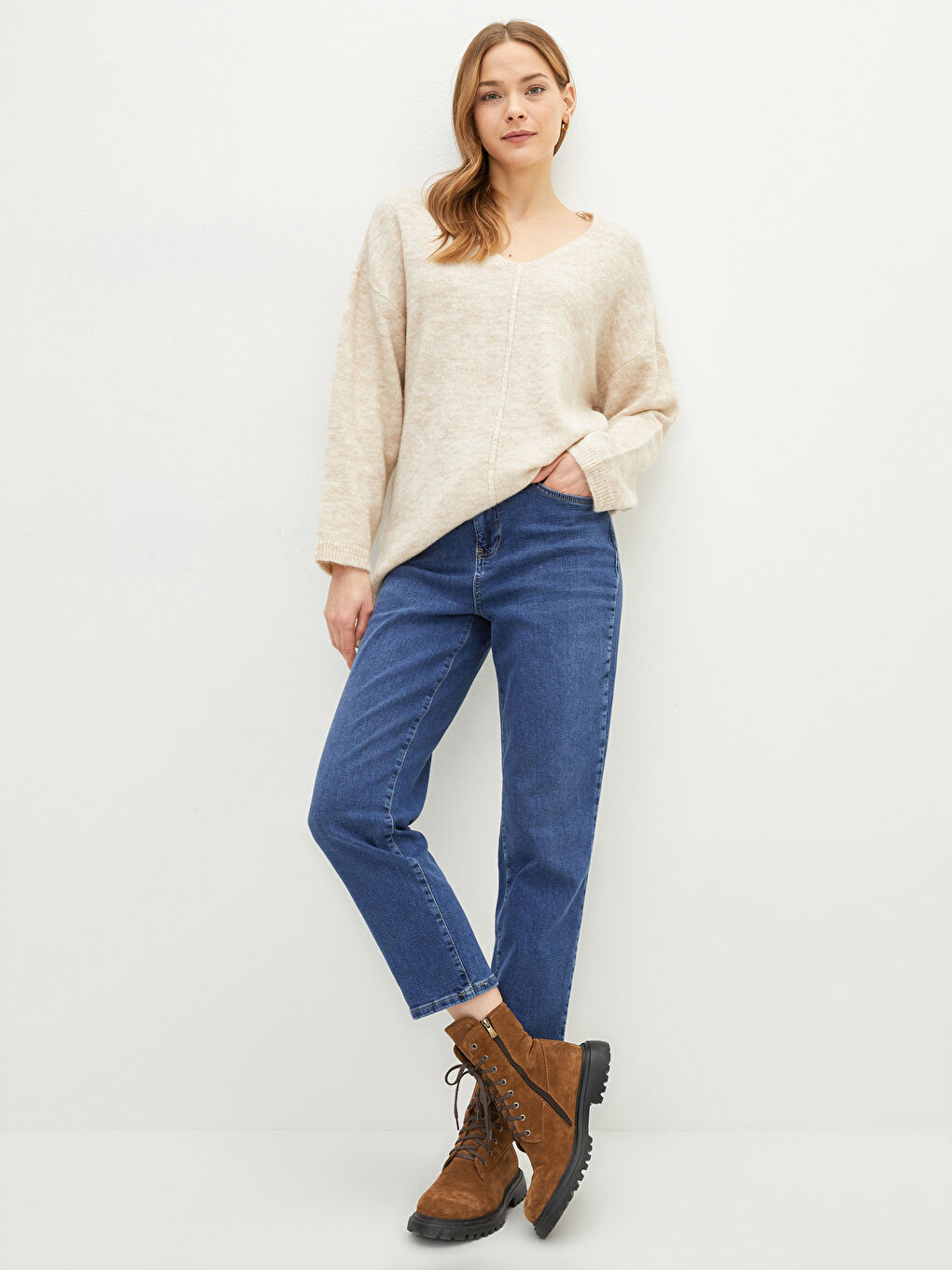 Mercury Skinny Fit Straight Pocket Detailed Women's Rodeo Jean Trousers