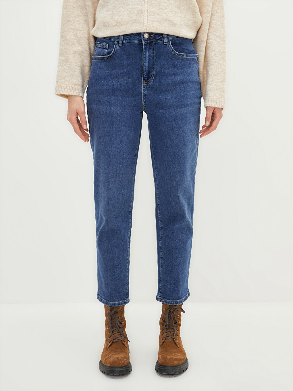 Mercury Skinny Fit Straight Pocket Detailed Women's Rodeo Jean Trousers-3