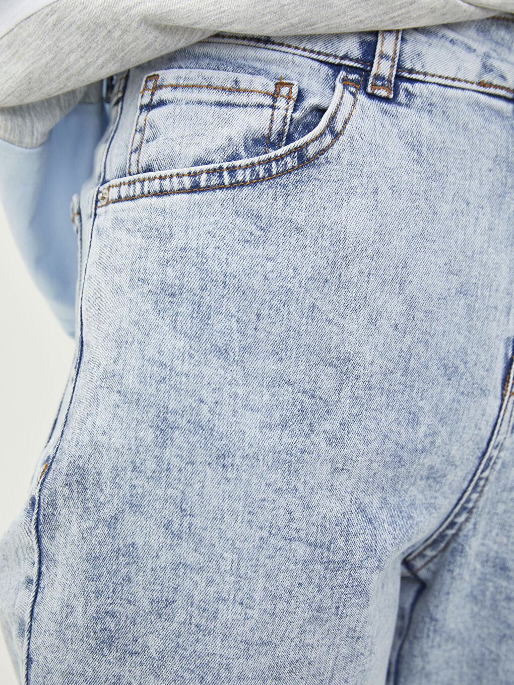 Blugi Rodeo Slim Mom Drepți cu Buzunare Detaliate pentru Femei-3