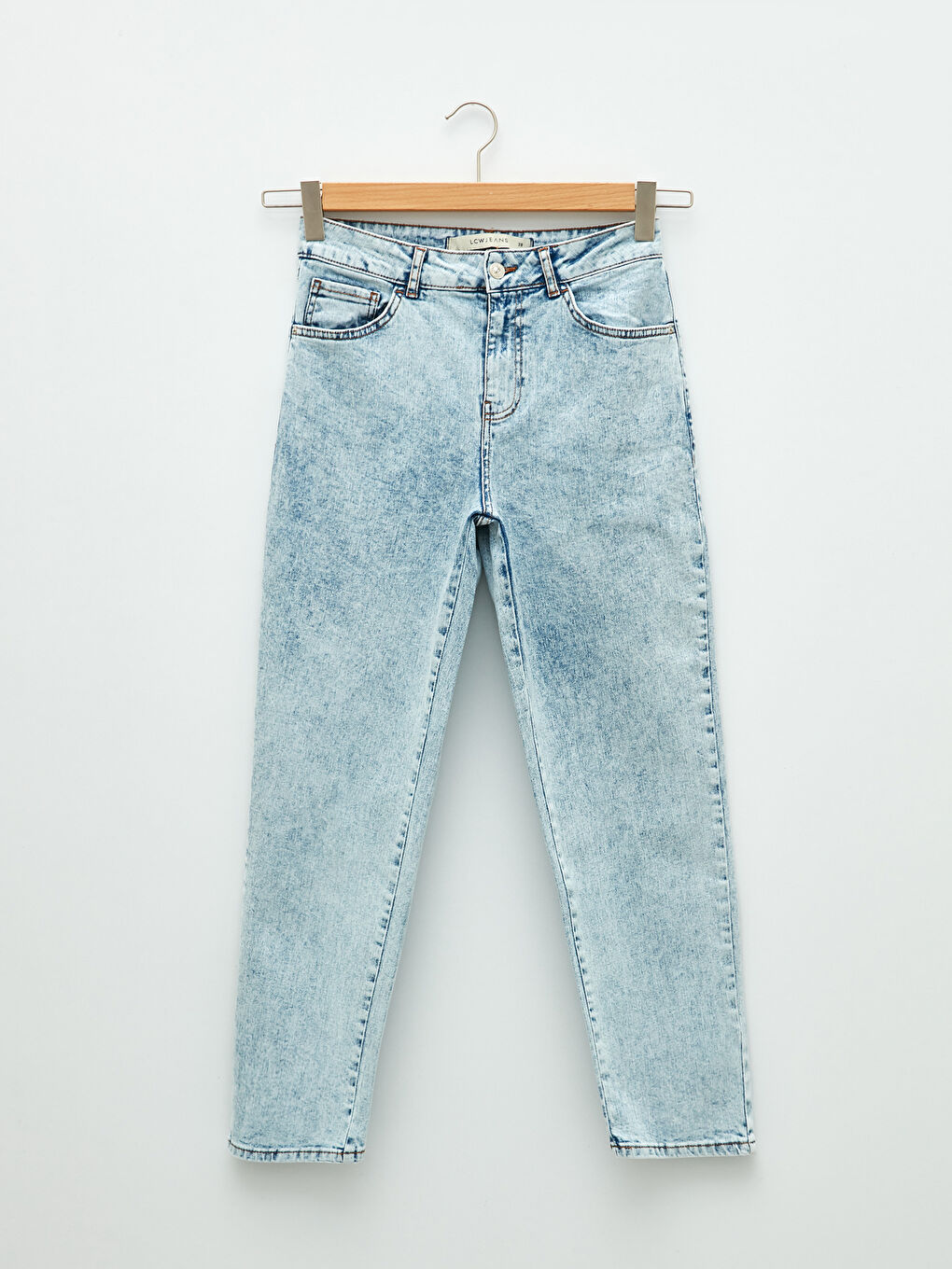 Blugi Rodeo Slim Mom Drepți cu Buzunare Detaliate pentru Femei-5