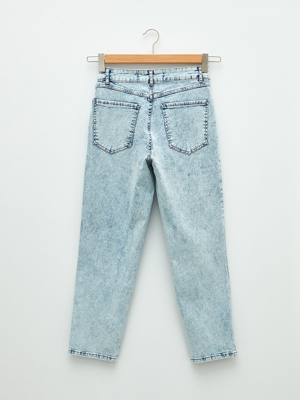 Blugi Rodeo Slim Mom Drepți cu Buzunare Detaliate pentru Femei-6