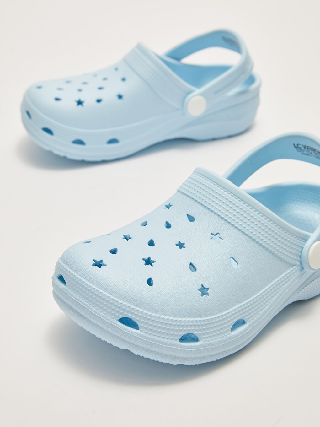 Mavi Delik Detaylı Kız Çocuk Sandalet-2